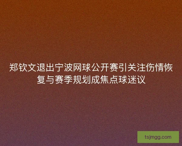 郑钦文退出宁波网球公开赛引关注伤情恢复与赛季规划成焦点球迷议